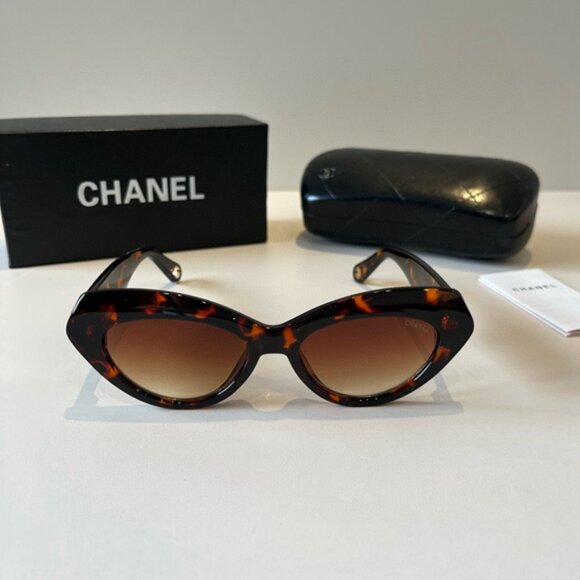 CHANEL Women's Brown Sunglasses - Picture 1 of 7